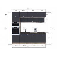 Bucatarie ZONE 260 FRONT PAL K002 / decor 0164